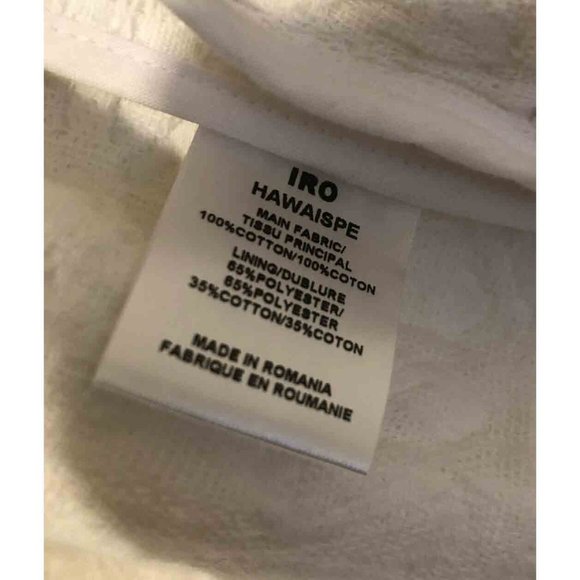 IRO Hawaispe White Cotton Jacquard Jacket Belted - Picture 8 of 8